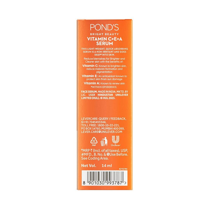 Ponds Bright Beauty 12% Vitamin C+E+A Serum (28ml) (Pack of 1)