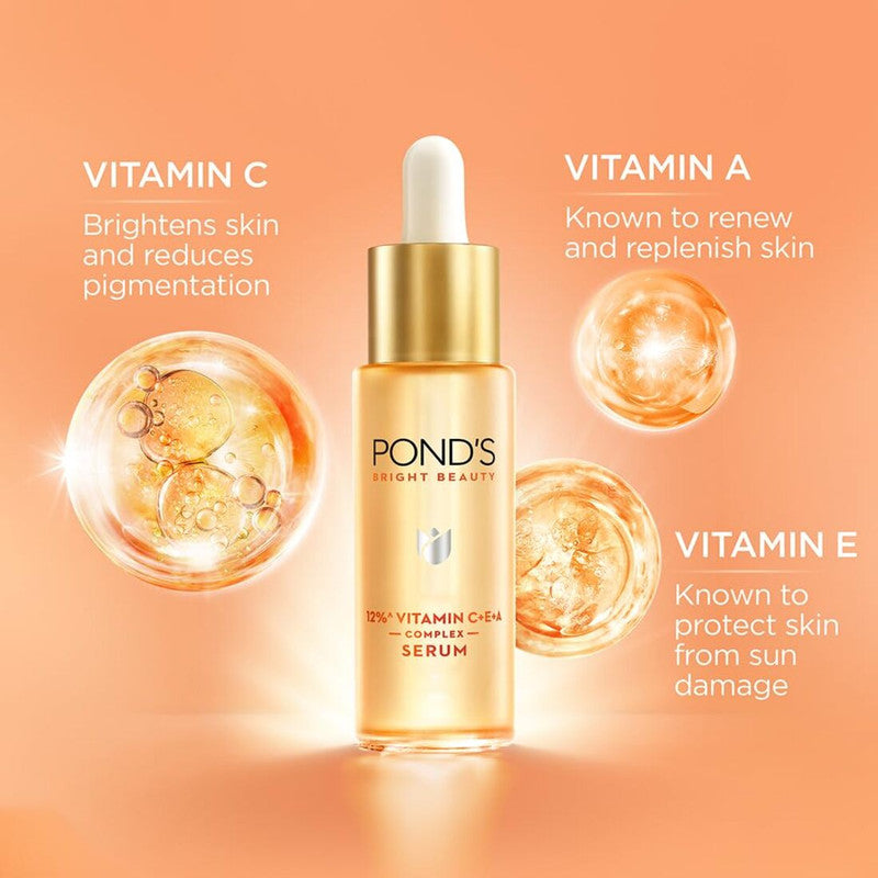 Ponds Bright Beauty 12% Vitamin C+E+A Serum (28ml) (Pack of 1)