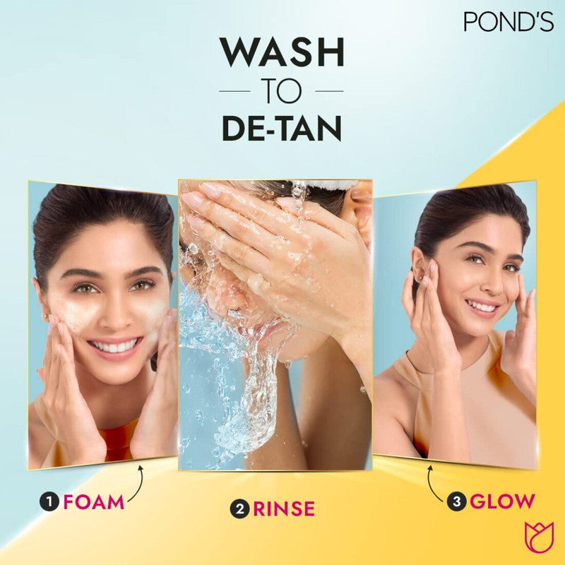 Ponds Detan With Vitamin C Face Wash 100g (Pack of 1)