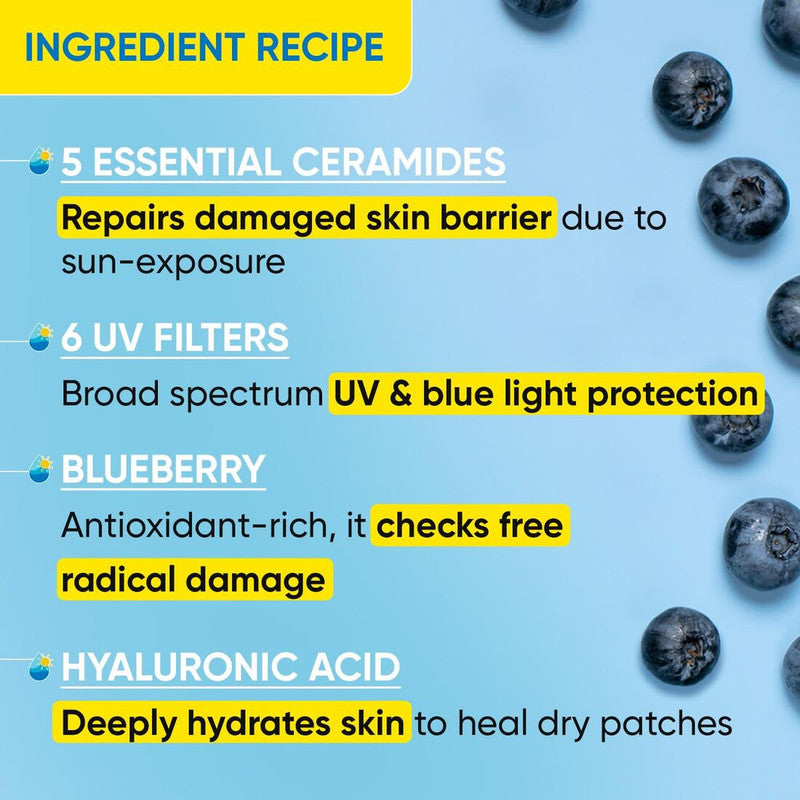Dot & Key Blueberry Hydrate Barrier Repair Sunscreen SPF 50 PA++++ (50gm)(Pack of 1)