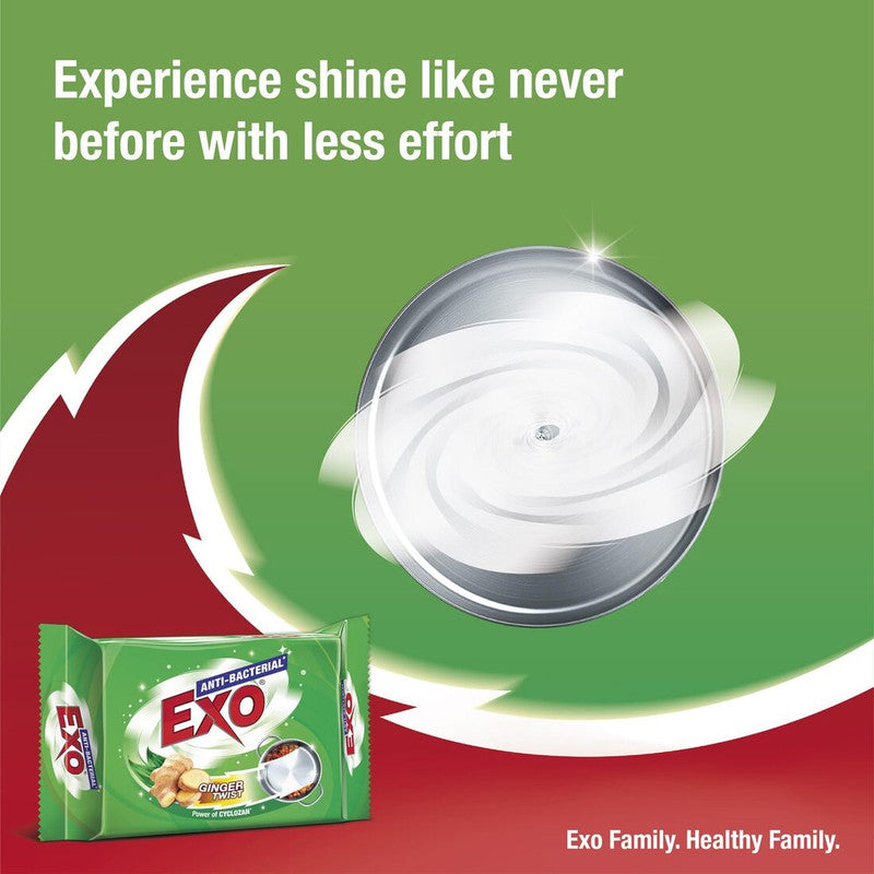 Exo Anti-Bacterial Round Dishwash Bar (115gm)(Pack of 2)