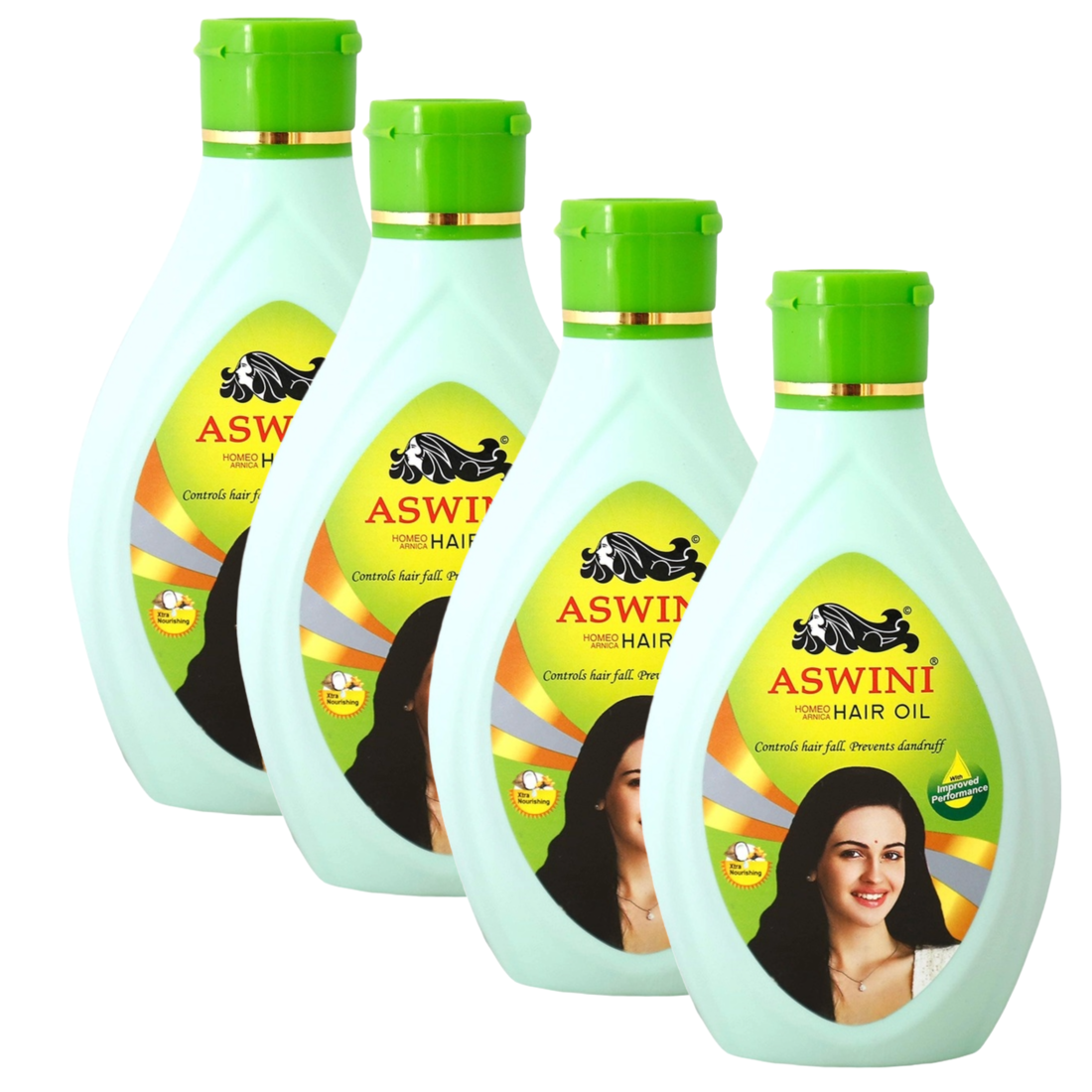 Aswini Hair Fall & Dandruff Hair Oil - 90ml (Pack Of 4) KartWalk
