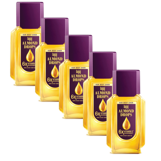 Bajaj Almond Drops Hair Oil - 475ml Pack of 5 KartWalk
