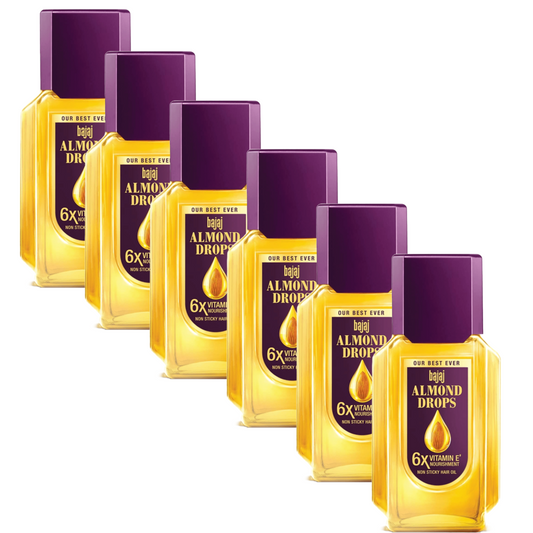 Bajaj Almond Drops Hair Oil - 475ml Pack of 6 KartWalk
