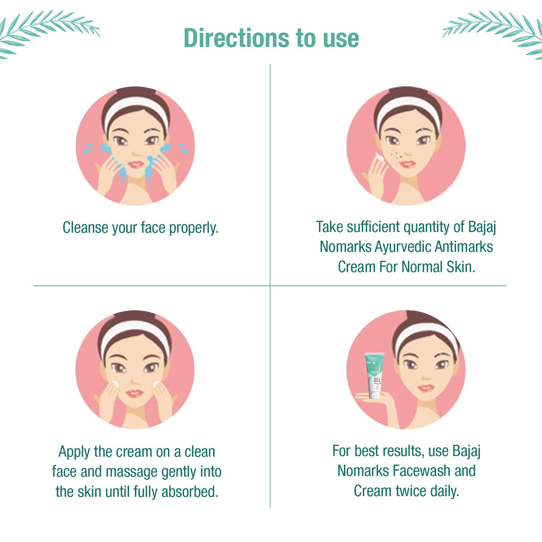 Bajaj NoMarks Normal Skin and Clear Glowing Fairness Cream (25g - 3 Pack) KartWalk