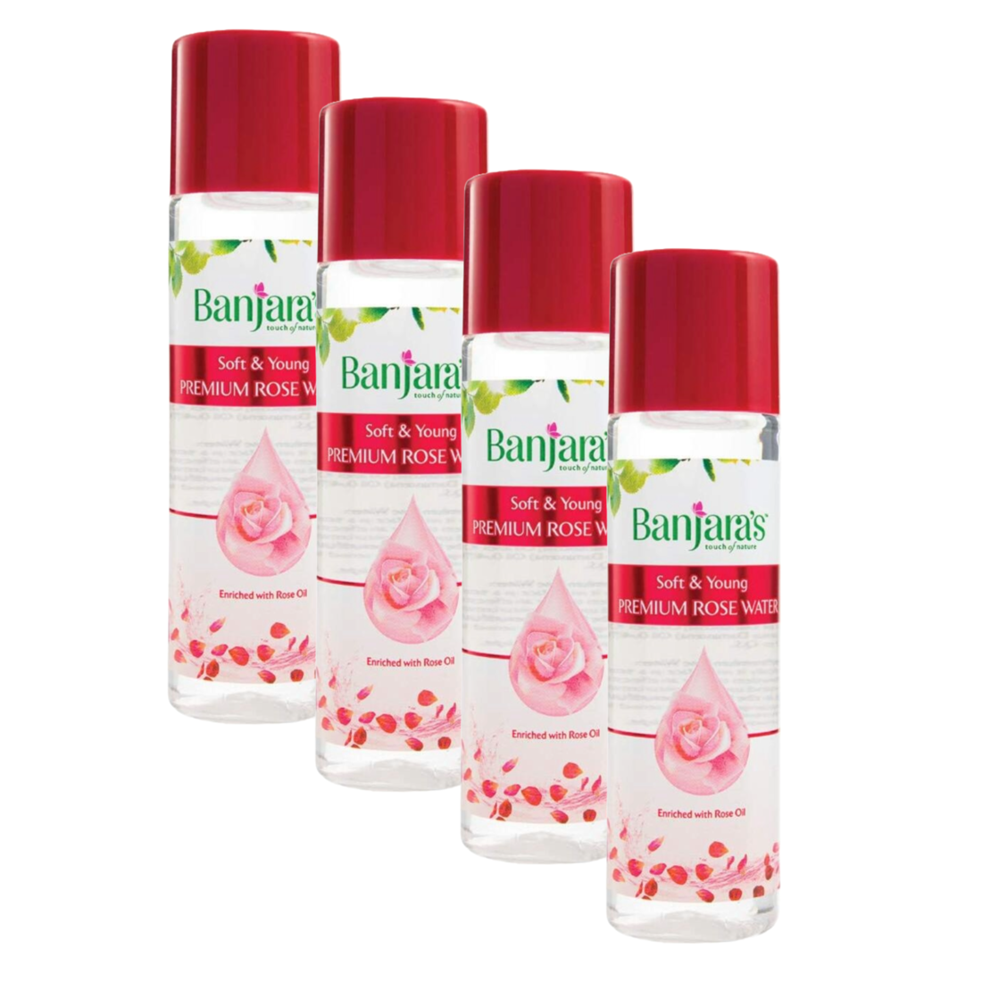 Banjara's Premium Rose Water 60ml (Pack Of 4) KartWalk