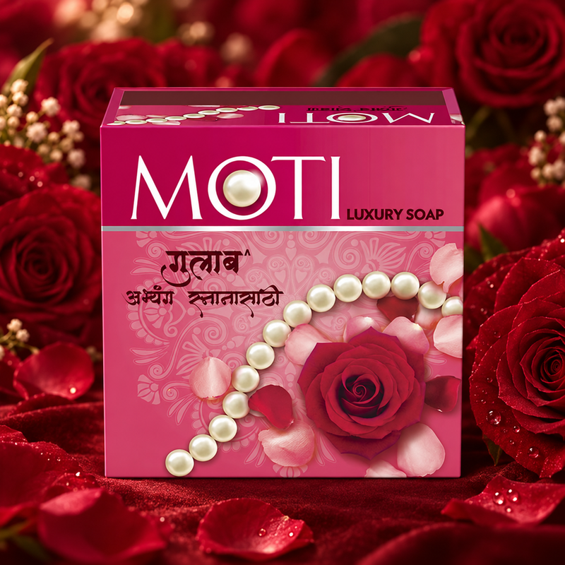 Moti Abhyanga For Bathing Soap Luxury Rose 150gm