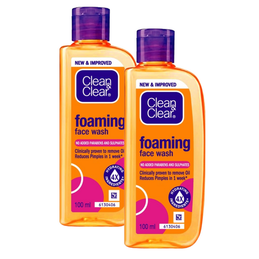 Clean & Clear Foaming Face Wash - 100ml (Pack Of 2) KartWalk