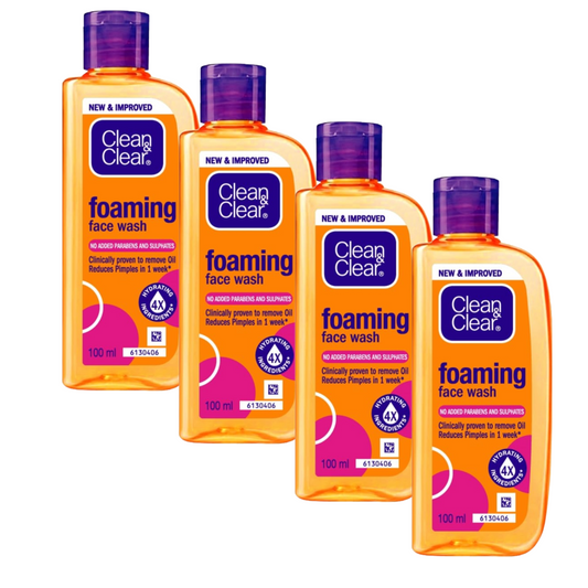 Clean & Clear Foaming Face Wash - 100ml (Pack Of 4) KartWalk