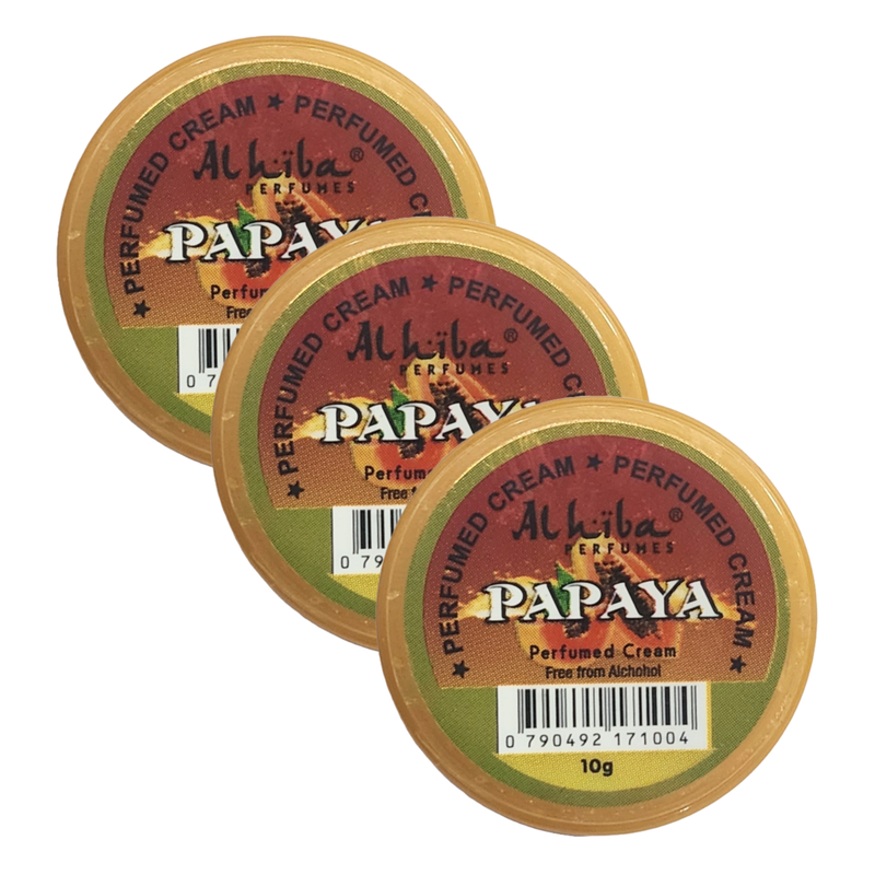 Al Hiba Papaya Perfume Body Cream 10g Pack of 3