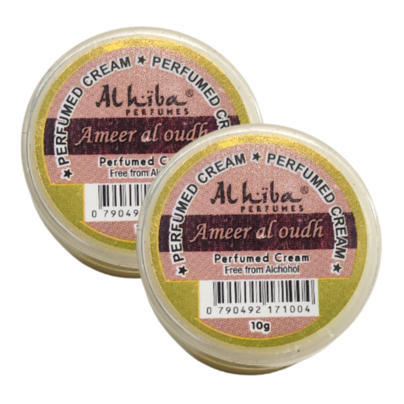Al Hiba Ameer Al Oudh Perfume Body Cream 10g Pack of 2