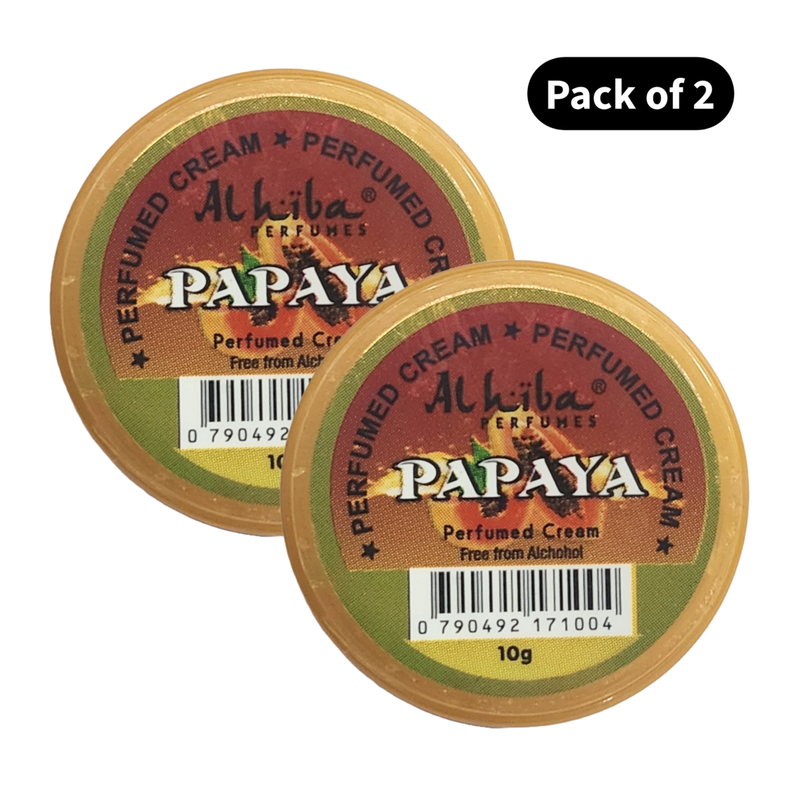 Al Hiba Perfume Body Cream Papaya (10gm) (Pack of 2)