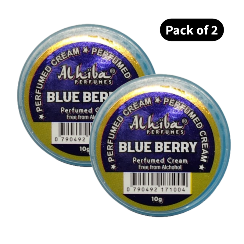 Al Hiba Perfume Body Cream Blue Berry (10gm) (Pack of 2)