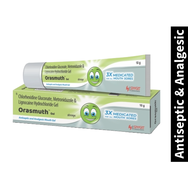 3x Medicated Mouth Orasmuth Antiseptic & Analgesic Gel 10g