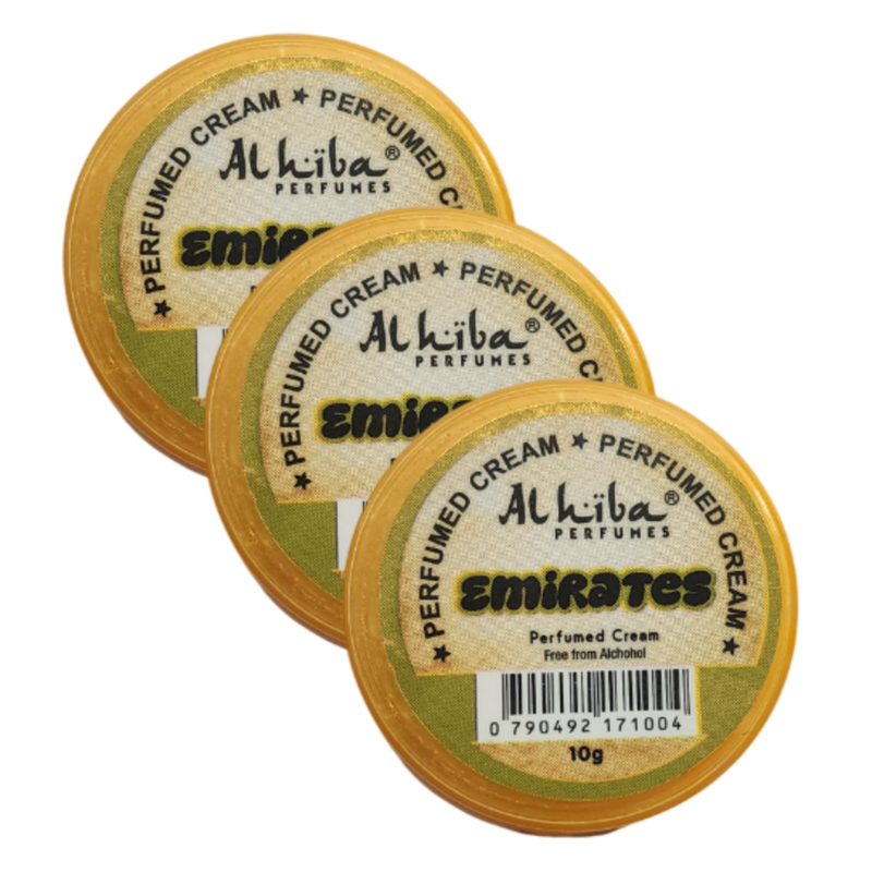 Al Hiba Emirates Perfume Body Cream 10g Pack of 3
