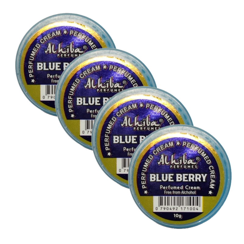 Al Hiba Blue Berry Perfume Body Cream 10g Pack of 4