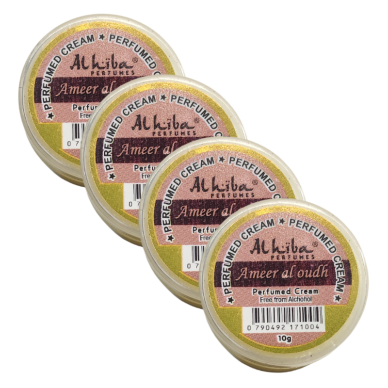 Al Hiba Ameer Al Oudh Perfume Body Cream 10g Pack of 4