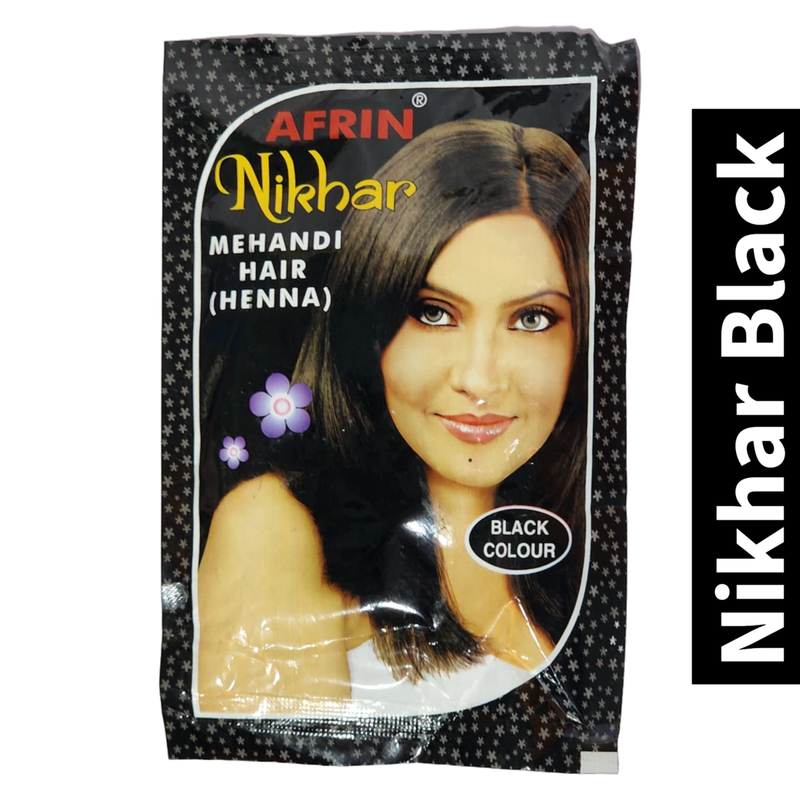 Afrin Nikhar Henna Black Colour Hair - 45gm