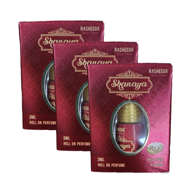 Rasheeda Luxurious Fragrance Shanaya Roll On Perfume 3ml Pack of 3