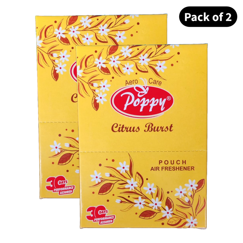 Poppy Citrus Burst Pouch Air Freshener (6x10gm)(Pack of 2)