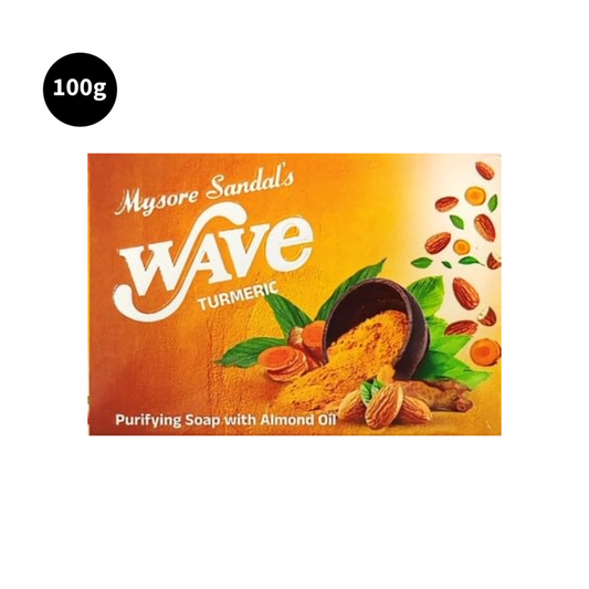 Purifying With Almond Oil Mysore Sandal Wave Turmeric Soap 100g