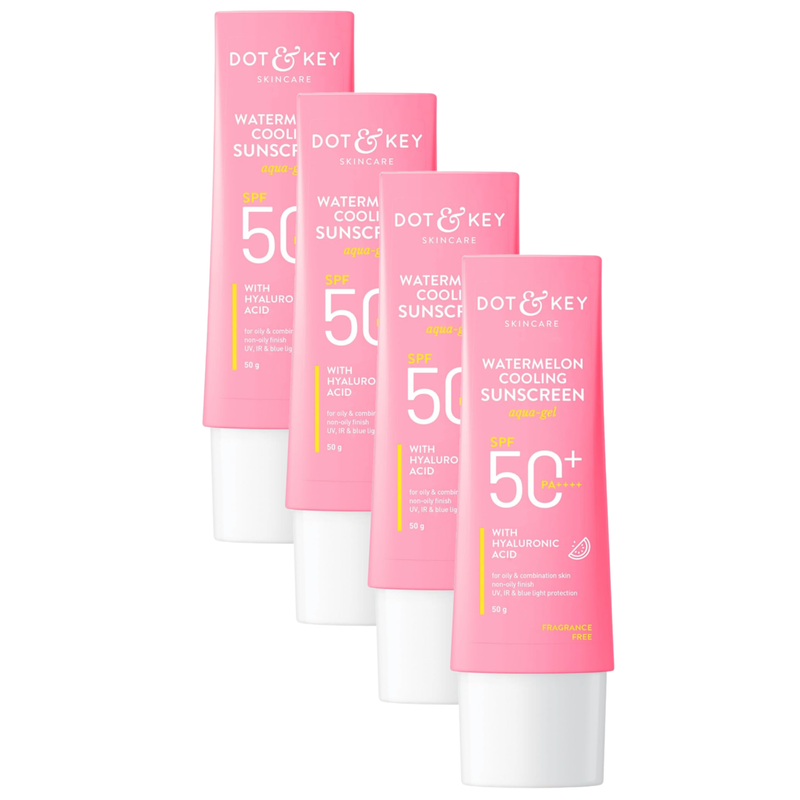 Dot & Key Skincare Watermelon Cooling Sunscreen SPF 50 PA++++ 50g Pack of 4