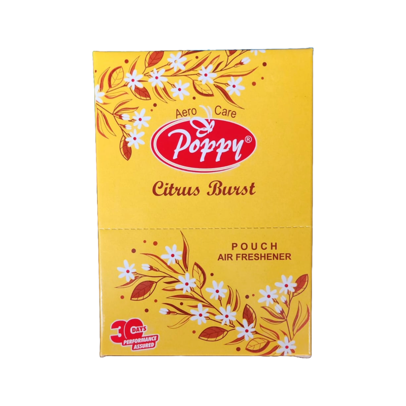 Poppy Natural Fresh Citrus Burst Pouch Air Freshener 6x10g