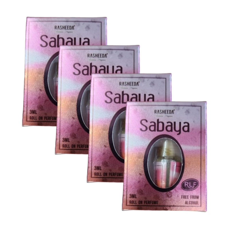 Rasheeda Luxurious Fragrance Sabaya Roll On Perfume 3ml Pack of 4