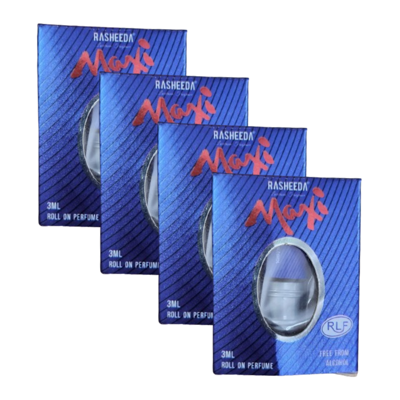 Rasheeda Luxurious Fragrance Maxi Roll On Perfume 3ml Pack of 4