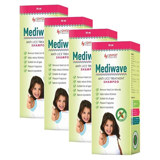 Mediwave Anti Head Lice Naturally Shampoo 50ml Pack of 4