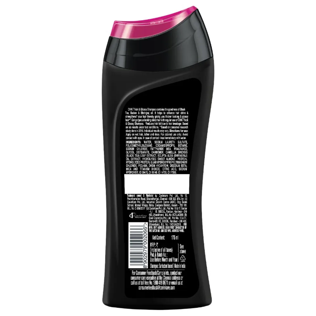 Thick & Glossy Black Shampoo - 180ml (Pack Of 3)
