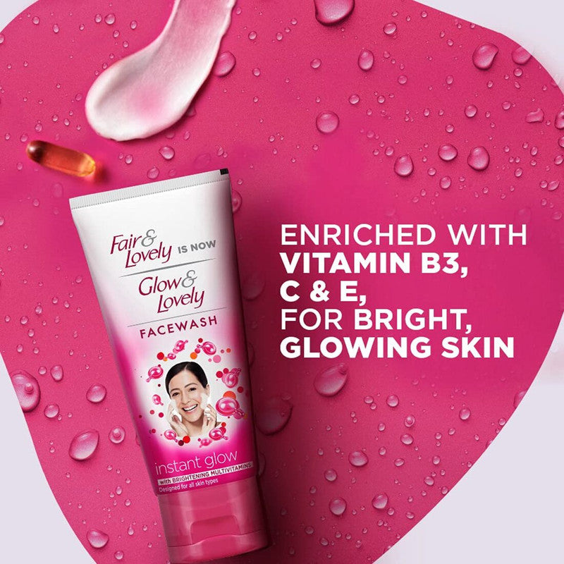 Fair & lovely Insta Glow Multivitamins Face Wash - For Bright Skin, 50 g Tube