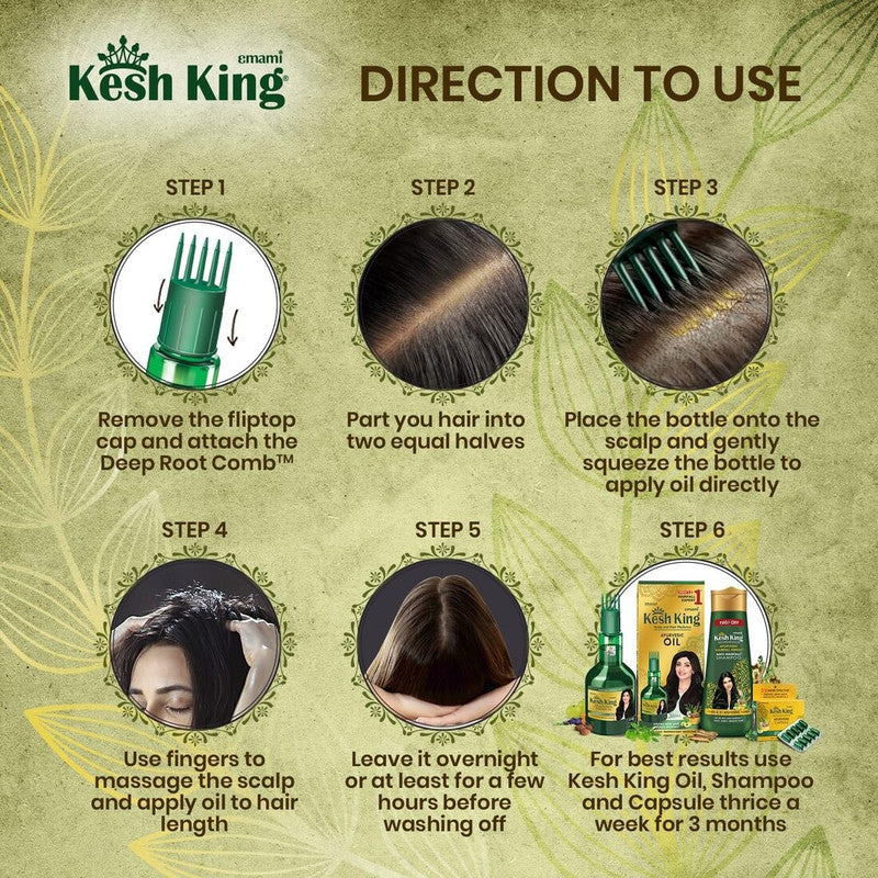 Kesh King Ayurvedic Scalp and Hair Oil - 50ml (Pack Of 2)