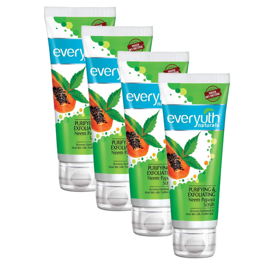 Everyuth Naturals Purifying & Exfoliating Neem Papaya Scrub 100g (Pack Of 4)