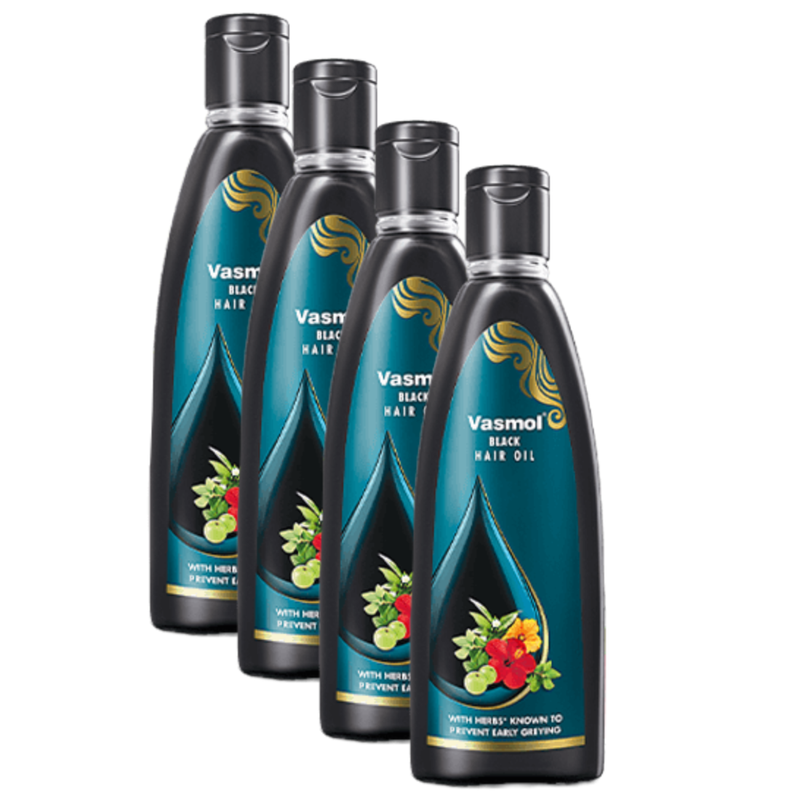 Vasmol Black Hair Oil 100ml (Pack Of 4)