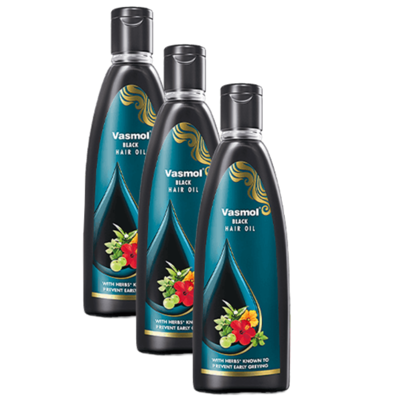 Vasmol Black Hair Oil 100ml (Pack Of 3)