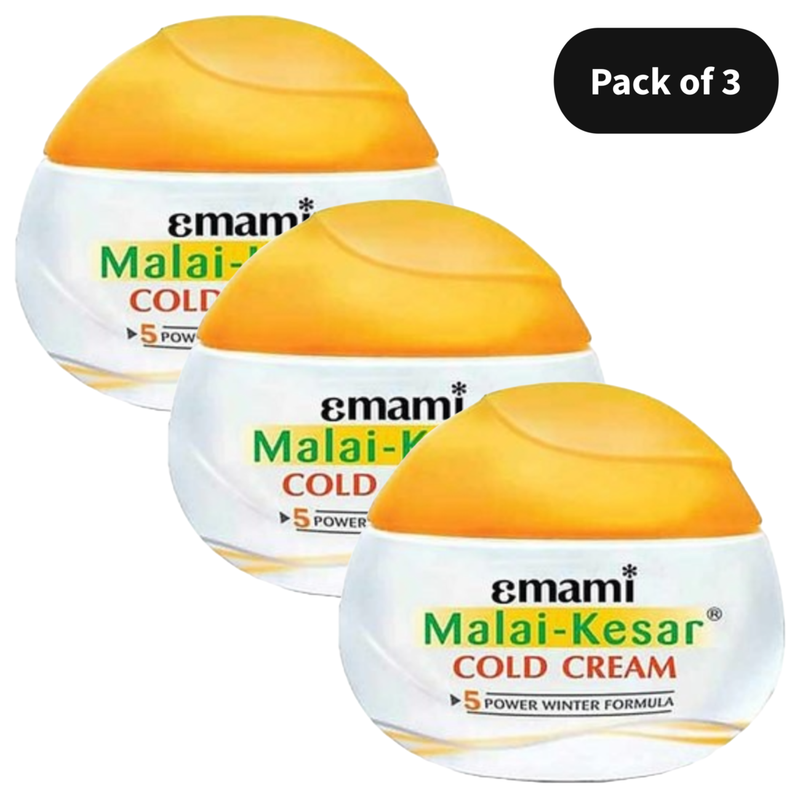 Emami Malai Kesar Cold Cream 60ml - Pack of 3