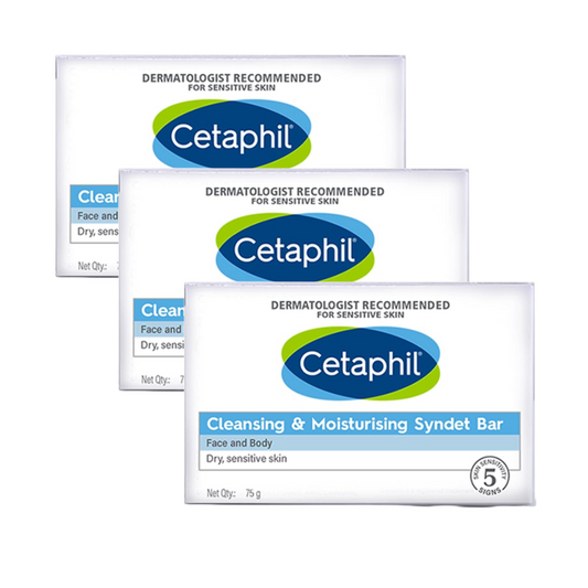 Cetaphil Moisturising Cleansing Bar - Pack Of 3 (75gm)
