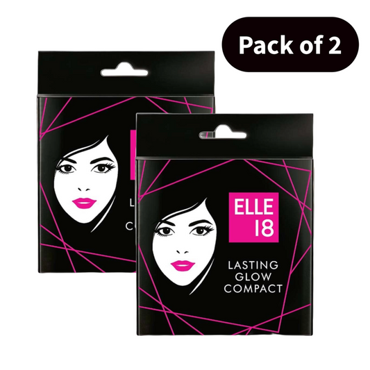 Elle 18 Lasting Glow Shell Compact - Pack Of 2 (9gm)