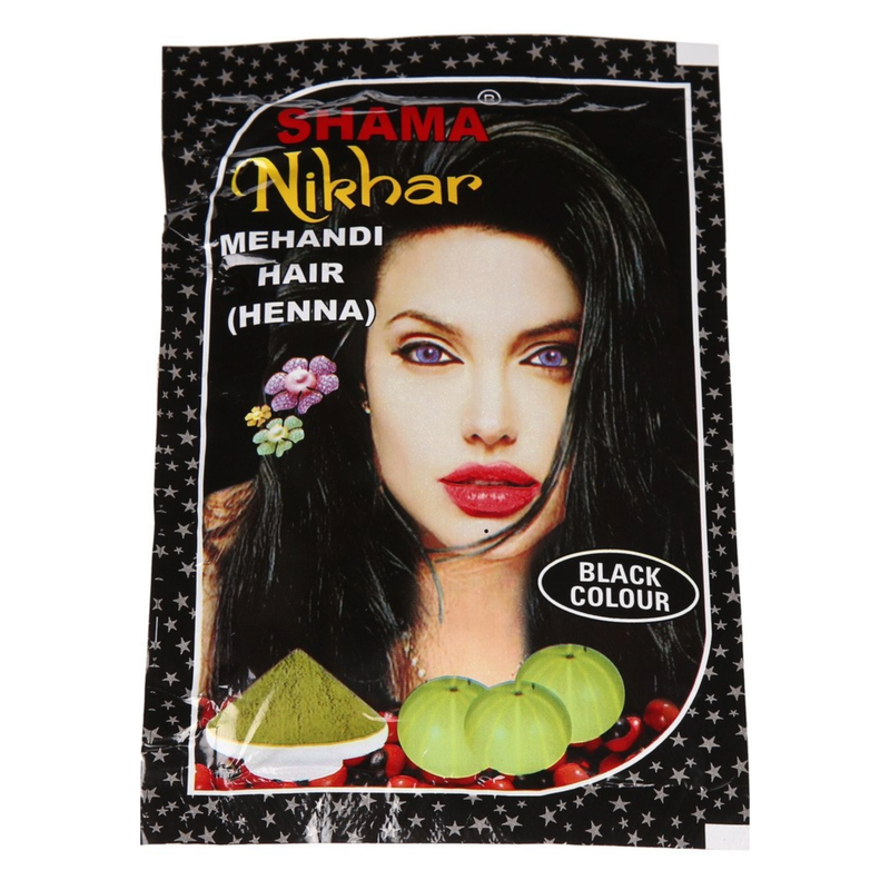 Shama Nikhar Black Coloured Hair Mehandi For Unisex - Pack Of 1 (45g)