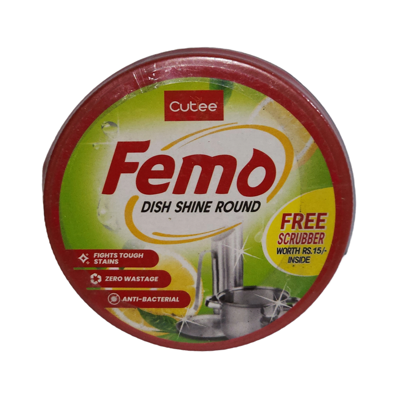 Cutee Shine Round Femo Dish Wash (250g)