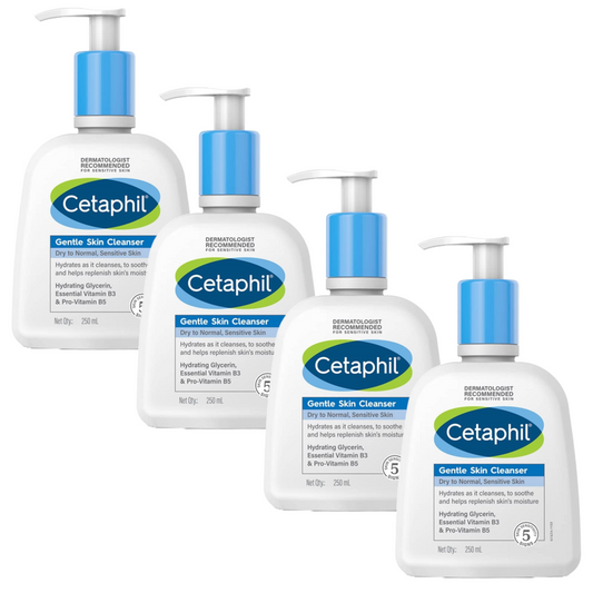 Cetaphil Gentle Skin Cleanser - 250ml (Pack of 4)