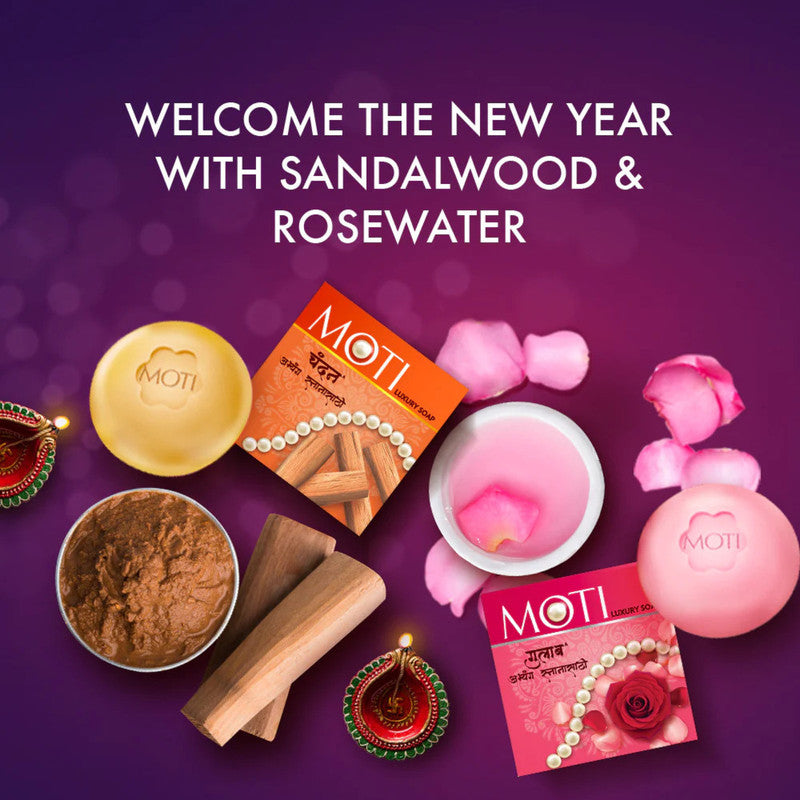 Moti Luxury Sandal Soap - Pack Of 3 (75g)