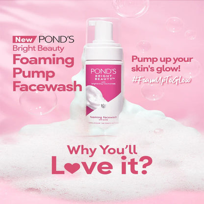 Ponds Bright Beauty Foaming Face Wash 150ml Pack of 4