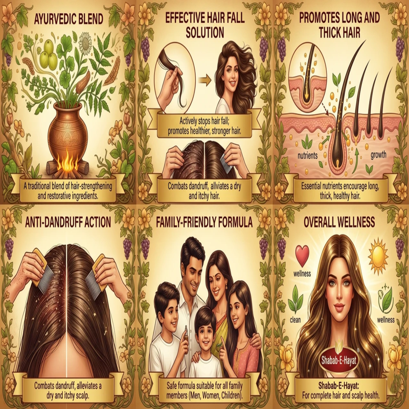 Shabab E Hayat Ayurveda HairFall Tel 25ml