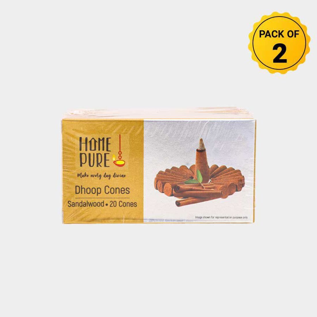 Home Pure Sandalwood Dhoop 20 Cones