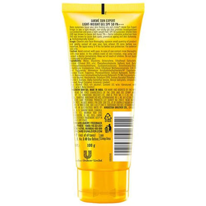 Lakme Sun Expert 50 SPF PA+++ Light-Weight Gel 100g