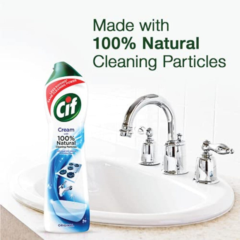 Cif With Natural Original Tough Dirt Cleaning Crème a Recurer 500ml