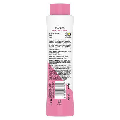 Ponds Dreamflower Pink Lily Talcum Powder (400gm) (Pack of 1)