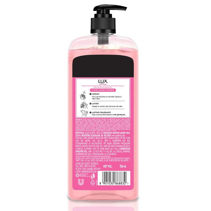 Lux French Rose & Almond Oil Body Wash (750ml)(Pack of 1)